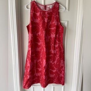 Garnet Hill Linen Fringe-Hem A-Line Dress